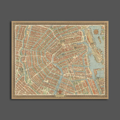 Map of Amsterdam, 1956