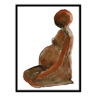 Kneeling Pregnant Woman