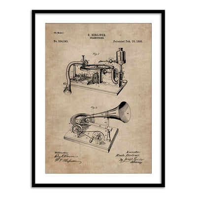 Patent Document of a Gramophone