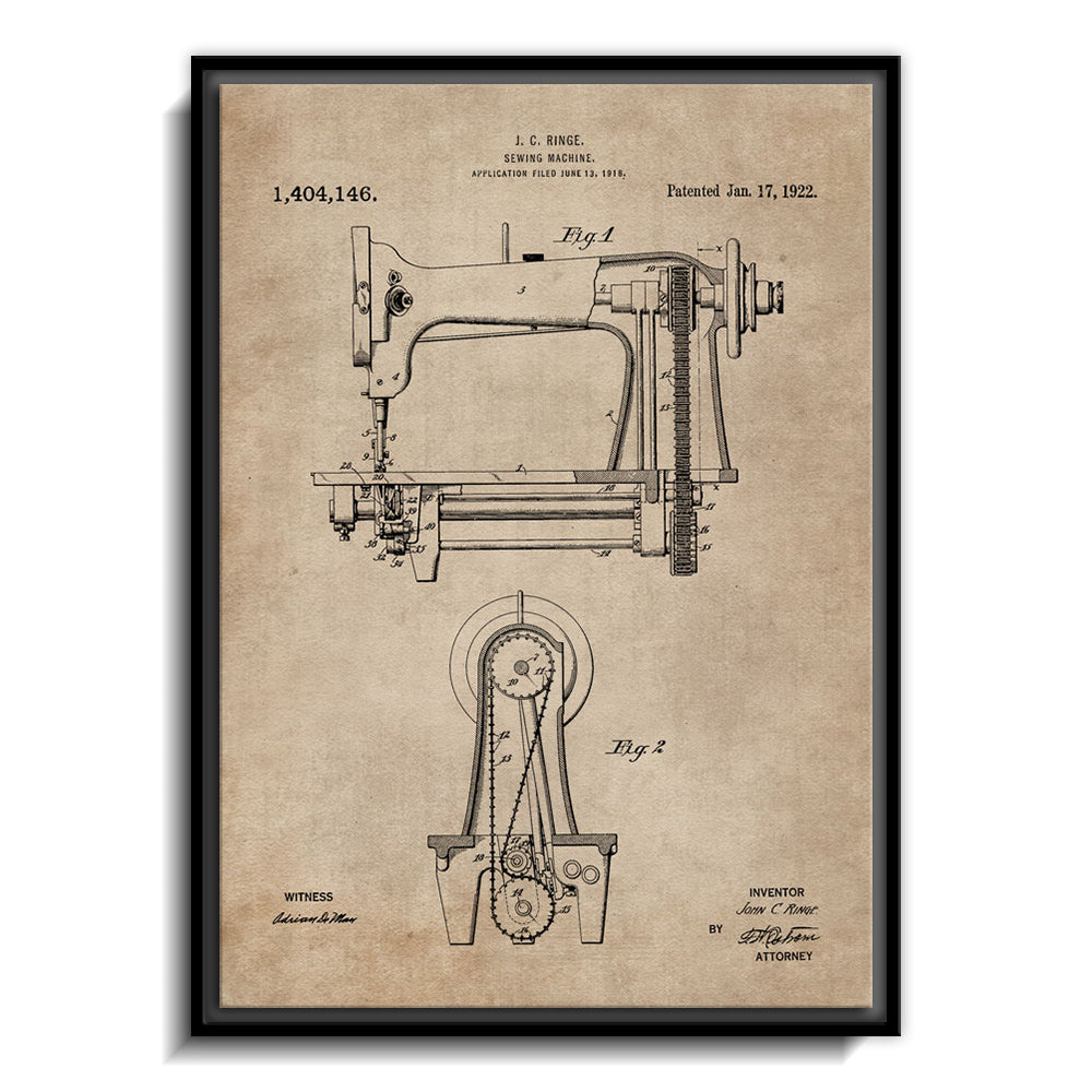 Patent Document of a Sewing Machine