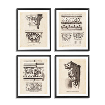 Architectural Illustrations (Set of 4)