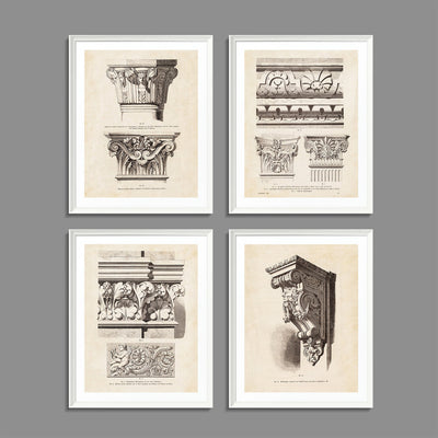 Architectural Illustrations (Set of 4)