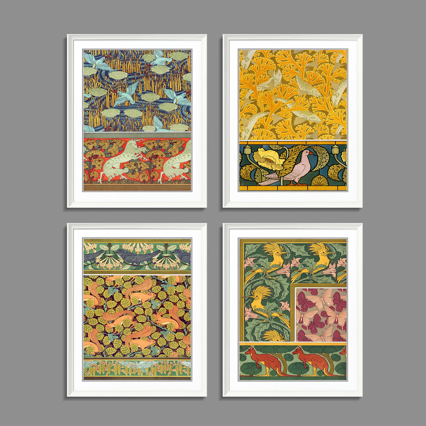 Vintage Patterns II (Set of 4)