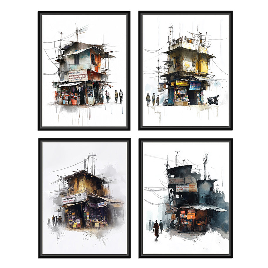 Street Study (Set of 4)