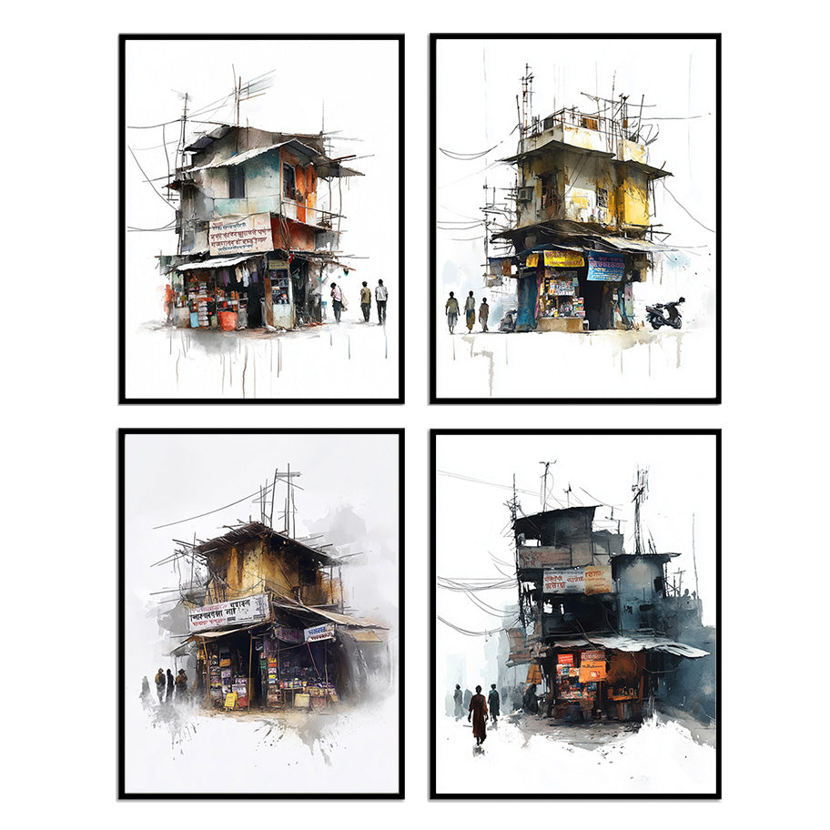 Street Study (Set of 4)