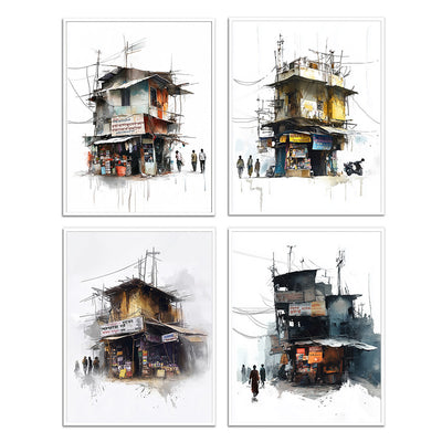 Street Study (Set of 4)