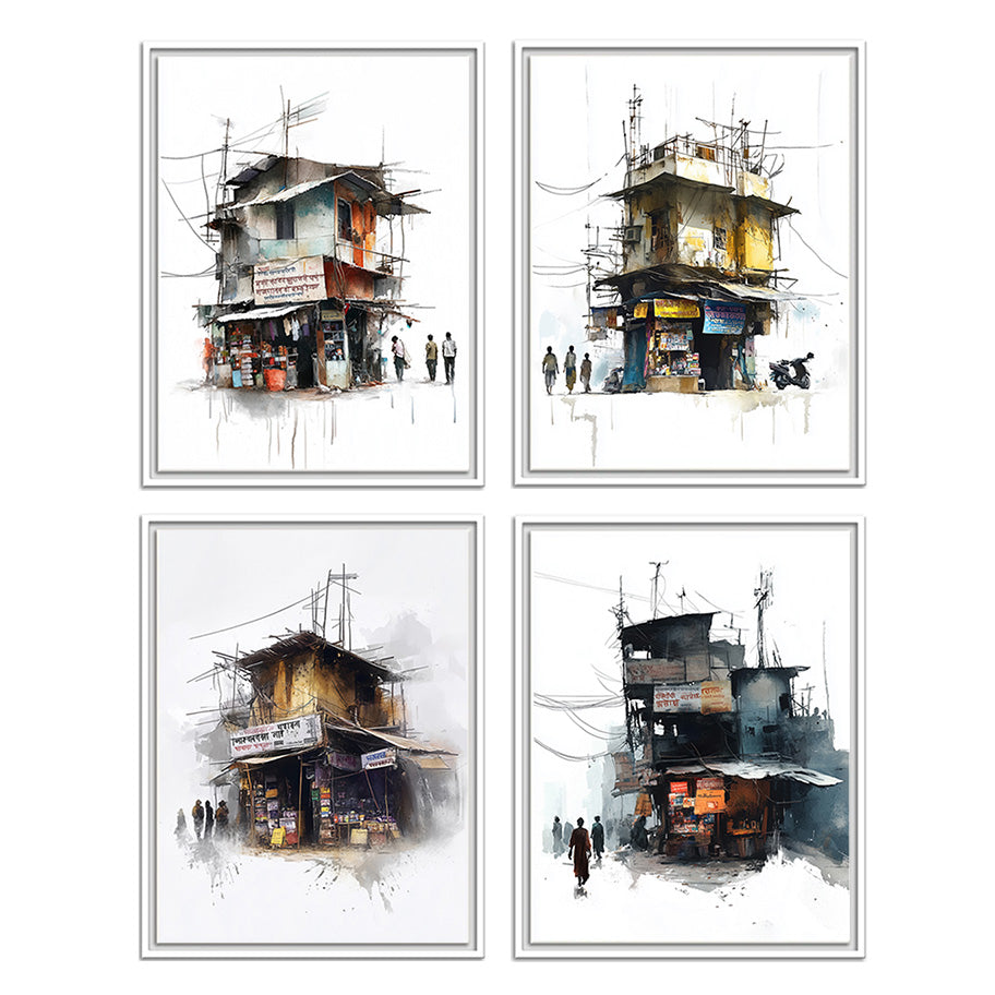 Street Study (Set of 4)