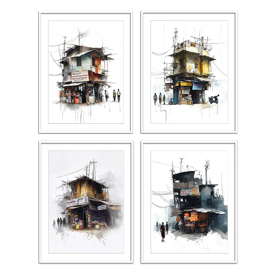 Street Study (Set of 4)