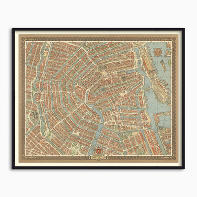 Map of Amsterdam, 1956