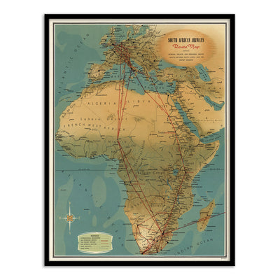 South African Airways Map