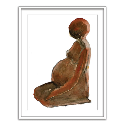 Kneeling Pregnant Woman