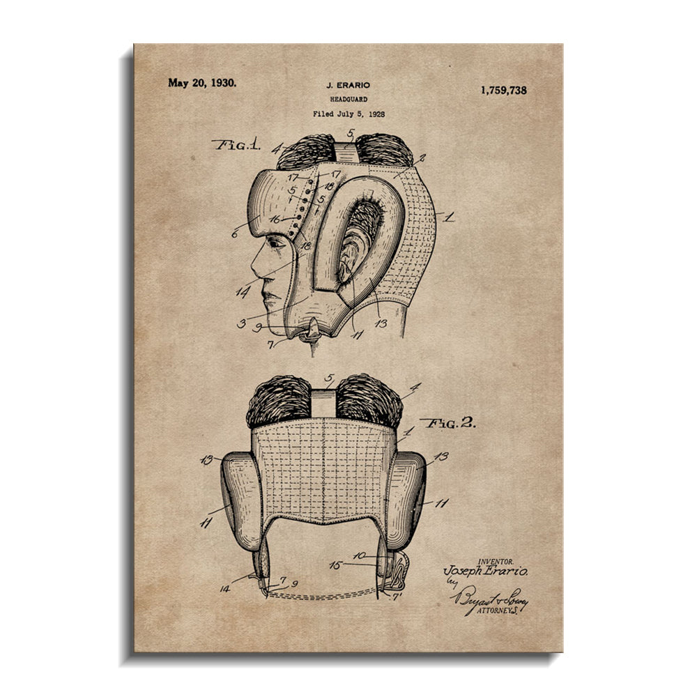 Patent Document of a Headguard for Boxers