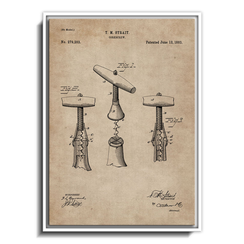 Patent Document of a Cork Screw