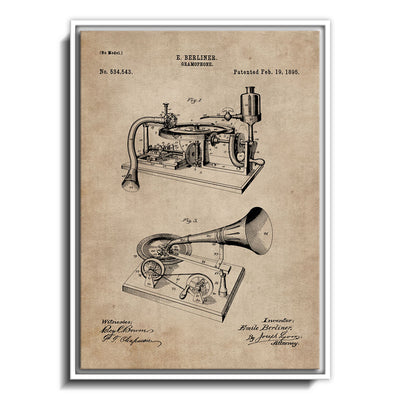 Patent Document of a Gramophone
