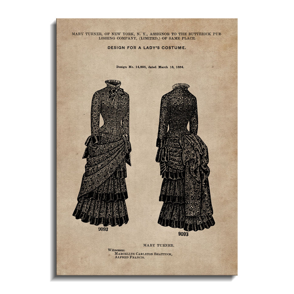 Patent Document of a Lady's Costume