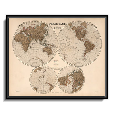 Planiglob Der Erde [1886]