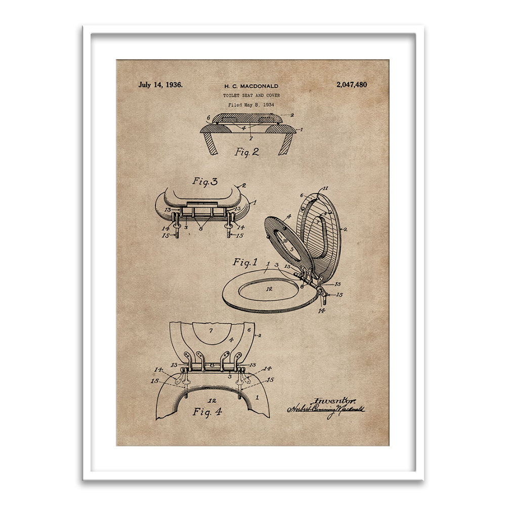 Patent Document of a Toilet Seat & Cover